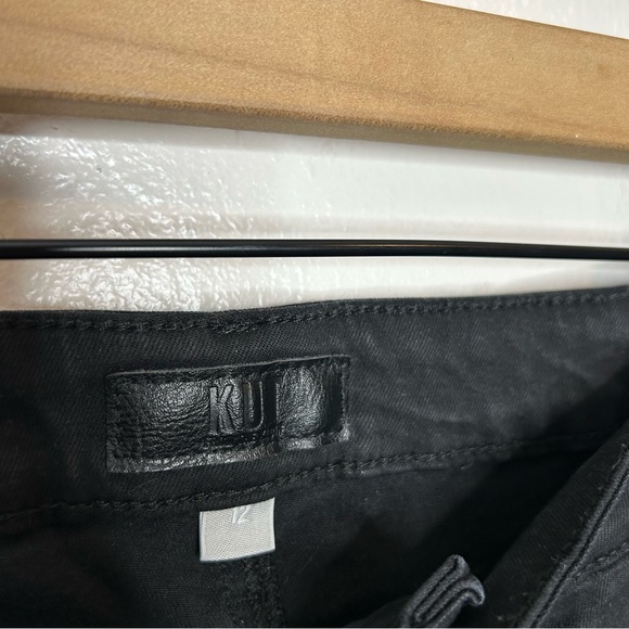 Kut From The Kloth Womens Amy Crop Straight Leg Stretchy Black Pants 12 - Picture 6 of 9